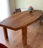 Unieke teakhouten eettafel - stijlvol en stevig, Huis en Inrichting, Tafels | Eettafels, Ophalen, Gebruikt, 100 tot 150 cm, Teakhout