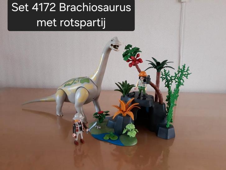Playmobil set 4172 Brachiosaurus met rotspartij, Kinderen en Baby's, Speelgoed | Playmobil, Zo goed als nieuw, Ophalen of Verzenden