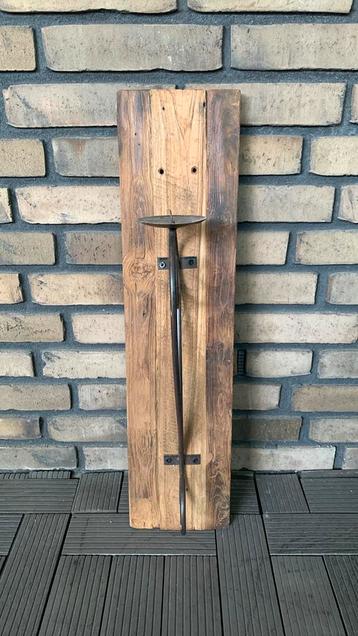 Wandplank wandhanger landelijk brocante eikenhout veranda beschikbaar voor biedingen