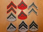 US Marines, USMC rangtekens set1 €20,-, Verzamelen, Ophalen of Verzenden, Marine, Amerika, Embleem of Badge