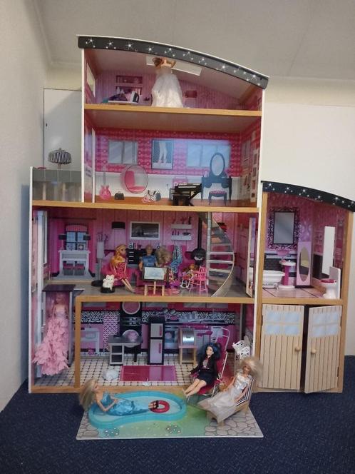 KidKraft houten Barbie / Poppenhuis Glitter poppen-villa, Kinderen en Baby's, Speelgoed | Poppenhuizen, Gebruikt, Poppenhuis, Ophalen