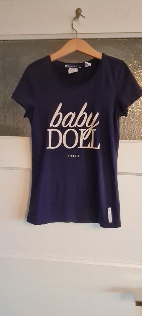 HEMA+ Nik&Nik meisjes T-shirt blauw 134/140, Kinderen en Baby's, Kinderkleding | Maat 134, Meisje, Nik&Nik, Ophalen of Verzenden