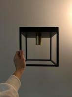 Zwarte metalen plafondlamp, Huis en Inrichting, Lampen | Plafondlampen, Ophalen, Zo goed als nieuw, Metaal