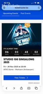 Sing along studio 100 2x 28 november, Twee personen, November, Overige typen