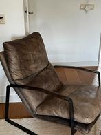 Zwart/grijze harrison relaxstoel, Huis en Inrichting, Ophalen, Minder dan 75 cm, Leer, Zo goed als nieuw