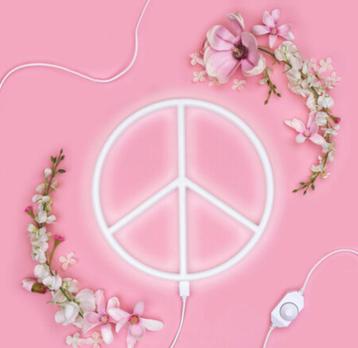 Neon Lamp Peace-teken beschikbaar voor biedingen