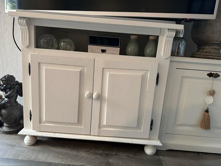 T.k Grenen kastje, gebroken wit, 80x40x70cm, Huis en Inrichting, Kasten | Overige, Gebruikt, Ophalen