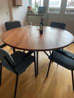 Prachtige ronde design tafel 140 cm, Huis en Inrichting, Tafels | Eettafels, Gebruikt, Rond, Ophalen of Verzenden, Kersenhout