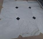 Wit en zwart marmer 30.5x30.5 / 4.8x4.8 octagon vloertegel, Nieuw, Ophalen of Verzenden, 20 tot 40 cm, 10 m² of meer
