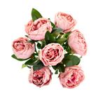 Kunstboeket Pioenrozen 43 cm oud-roze, Ophalen of Verzenden, Nieuw, Binnen
