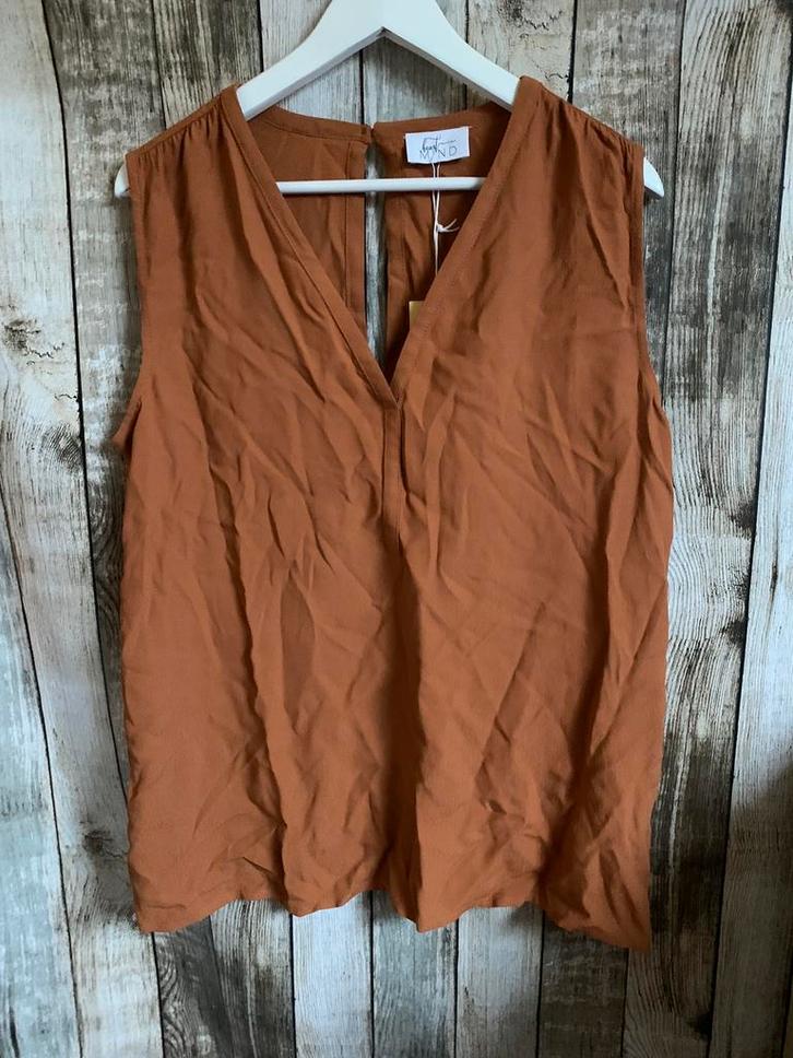 Heart Mind super mooi nieuw topje (Maat 42), Kleding | Dames, Tops, Nieuw, Maat 42/44 (L), Bruin, Zonder mouw, Verzenden