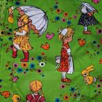 Jaren 70 retro stof met print jaren 70, Hobby en Vrije tijd, Stoffen en Lappen, Gebruikt, Ophalen of Verzenden, 30 tot 120 cm