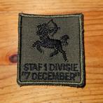 Borstembleem Staf 1 Divisie "7 December", Ophalen of Verzenden, Landmacht, Nederland, Embleem of Badge