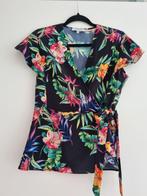Morgan Bloemen Overslag Shirtje - Maat 38, Kleding | Dames, Blouses en Tunieken, Maat 38/40 (M), Overige kleuren, Zo goed als nieuw