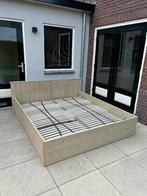Bed steigerhout 180x200, Ophalen, Bruin, Steigerhout, Tweepersoons
