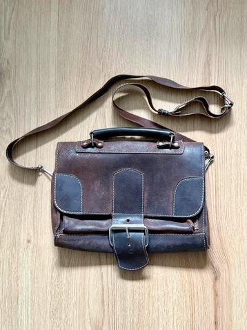 Leren Tas Bruin Vintage Style beschikbaar voor biedingen