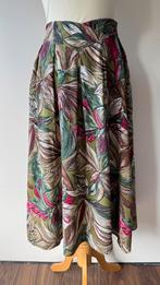 Vintage lange 80s rok bloemen 34 36 katoen? Bruin Groen rood, Geen, Ophalen of Verzenden, Zo goed als nieuw, Vintage