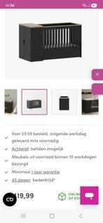 3 in 1 Born Lucky Combi Ledikant Memphis Zwart Eiken, Kinderen en Baby's, Ophalen, Zo goed als nieuw, Minder dan 140 cm, Matras