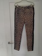 Leopard print broek met zwarte bies, Maat 38/40 (M), Bruin, Ophalen of Verzenden, Zo goed als nieuw