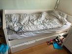 GRATIS: 1pers uitschuifbedbank met 2 matrassen, Huis en Inrichting, Slaapkamer | Bedden, Ophalen, Eenpersoons, Wit, 200 cm