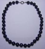 Parel collier, zwart, 11 mm, 65 gr, 47 cm, echte parels, Sieraden, Tassen en Uiterlijk, Kettingen, Verzenden, Zwart, Nieuw, Met edelsteen