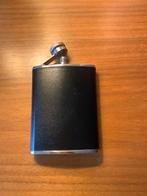 carnaval platvink zakfles heupfles drinkflacon leer RVS, Ophalen, Zo goed als nieuw, Carnaval