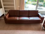 Leolux Cuno design bankstel - cognac lederen bank 3,5 zits, Ophalen, Design, Driepersoons, Zo goed als nieuw