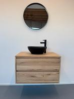 Massief eiken badkamermeubel Badmeubel eikenhout 2 lades, Ophalen, Nieuw, 25 tot 50 cm, Minder dan 100 cm