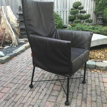 Montis Chaplin stoel chair donkerbruin leer beschikbaar voor biedingen
