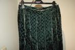 Balmain x H&M dennen groene broek fluweel achtige print 38, Maat 38/40 (M), Verzenden, Zo goed als nieuw, Lang