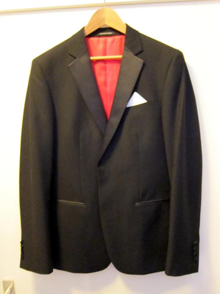 SMOKING (compleet), Kleding | Heren, Kostuums en Colberts, Zo goed als nieuw, Maat 52/54 (L), Zwart, Ophalen