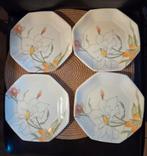 Vintage Arcopal borden 8-hoekig (4 stuks), Ophalen of Verzenden, Glas, Overige stijlen, Bord(en)