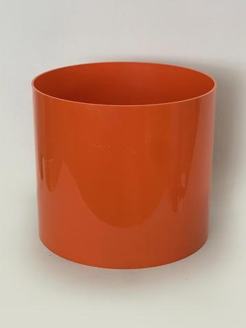 Space Age Design - Vintage ELHO plastic oranje bloempot 70's