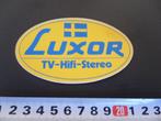sticker LUXOR tv hifi stereo - zweden, Ophalen, Zo goed als nieuw