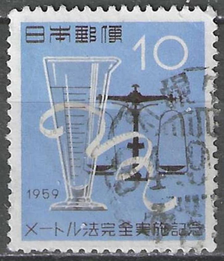Japan 1959 - Yvert 628 - Metriek stelsel - 10 y. (ST), Postzegels en Munten, Postzegels | Azië, Oost-Azië, Verzenden