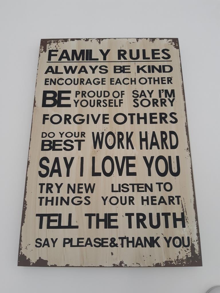 Tekstbord, Huis en Inrichting, Woonaccessoires | Tekstborden en Spreuken, Ophalen of Verzenden