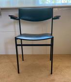 Stoel metaal/leder look, Huis en Inrichting, Stoelen, Ophalen, Gebruikt, Metaal, Eén