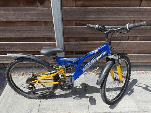 Stoere mountainbike, Fietsen en Brommers, Fietsen | Jongens, Gebruikt, 24 inch, Versnellingen, Ophalen