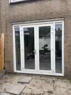 Openslaande deuren in kozijn met zijlichten, Doe-het-zelf en Verbouw, Ophalen, Kunststof, Gebruikt, Deurkozijn