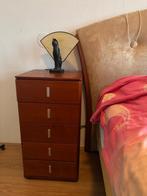 Nachtkastjes set bruin Auping, Huis en Inrichting, Ophalen, Minder dan 45 cm, 55 tot 70 cm, Zo goed als nieuw