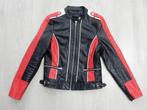 Jas leren jasje van kunstleer zwart rood, Coolcat maat S M, Zwart, Ophalen of Verzenden, Zo goed als nieuw, Coolcat