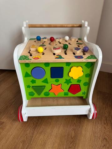  Multifunctionele houten loopkar–alles-in-één speelplezier! beschikbaar voor biedingen