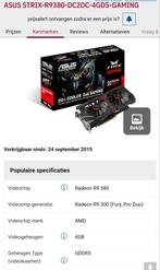 Asus Radeon R9 380 Strix Gaming OC 4GB, PCI-Express 3, GDDR5, DisplayPort, Gebruikt