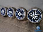 Originele BBS CS004 18 inch blauwe velgen 5x120 zomerbanden, 215 mm, Banden en Velgen, Gebruikt, Personenwagen