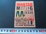 sticker wanted MUSTANG wild western jeans, Ophalen, Zo goed als nieuw