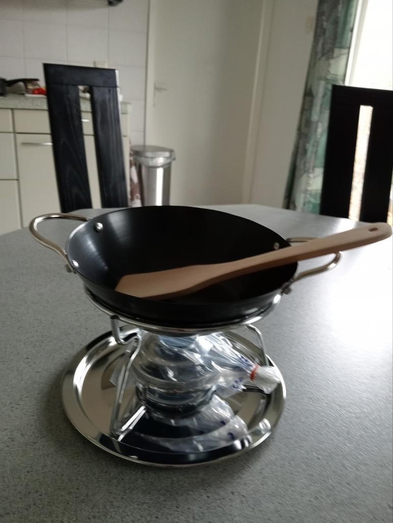 Woksetje, Witgoed en Apparatuur, Fonduesets, Ophalen of Verzenden, Nieuw, Brander, Fondueset