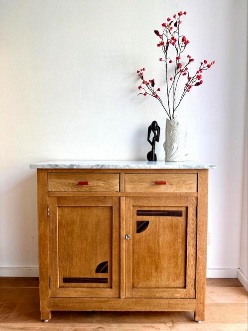 Art deco Amsterdamse School dressoir, Huis en Inrichting, Kasten | Dressoirs, Zo goed als nieuw, 25 tot 50 cm, Ophalen
