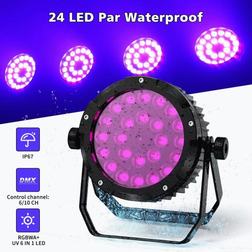 DJLicht 150W waterdichte IP67 led par RGBW + UV, Geluidgestuurd, ., Nieuw, Ophalen of Verzenden