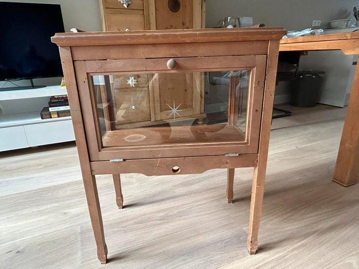 Theekastje met dienblad - vintage charme, Antiek en Kunst, Antiek | Meubels | Kasten, Ophalen