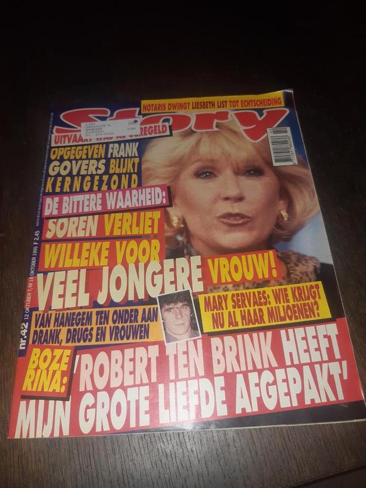 42.Story 1995. Willeke Alberti. Willem van Hanegem Frank Gov, Verzamelen, Tijdschriften, Kranten en Knipsels, Tijdschrift, 1980 tot heden